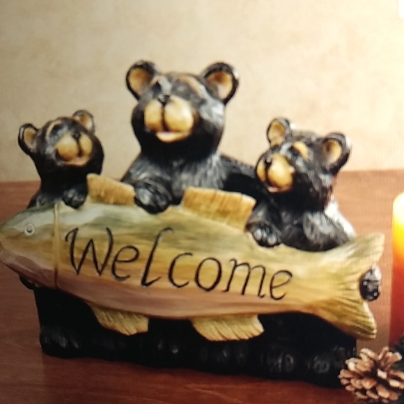 Other - Bear Indoor outdoor Welcome Table sculpture. NIB!